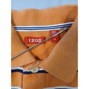 Izod Men’s Striped Polo Shirt L – Embroidered Logo